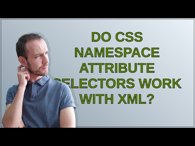 Do CSS namespace attribute selectors work with XML?