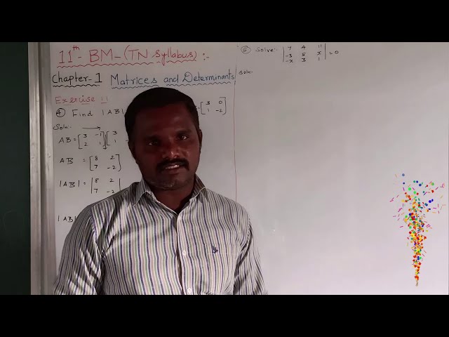 EXERCISE1 1 Q NO 4, 5 | MATRICES AND DETERMINANTS  | 11 BUSINESS MATHEMATICS AND STATISTICS