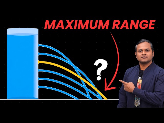 Maximum Range of Water Jet from a Tank - Bernoulli's Equation & Torricelli's Law (Derivation)