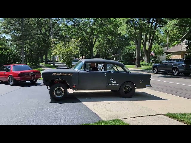 Dan's 1955 Chevy Gasser Test Run