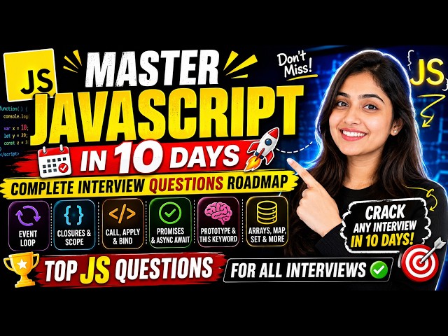 🔥Master JavaScript in 10 Days | Complete Interview Questions Roadmap 2026 | Frontend Preparation