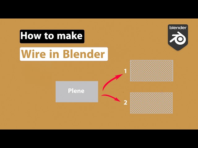 How to Create Wire in Blender