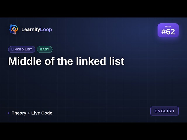 #62 · Middle of the linked list — the Intuition + Python Code | DSA