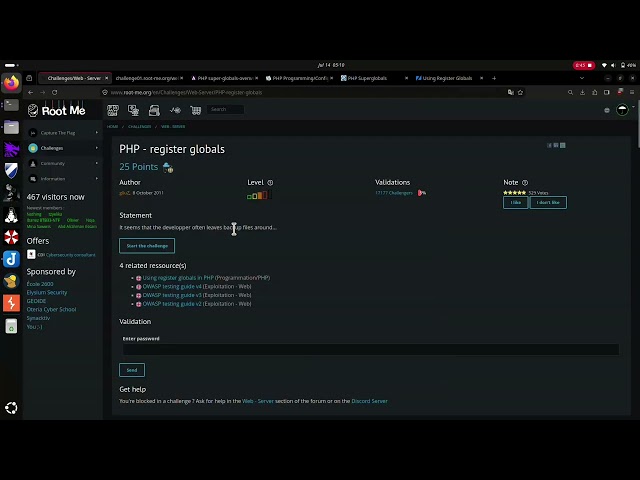 Root Me || PHP - register globals