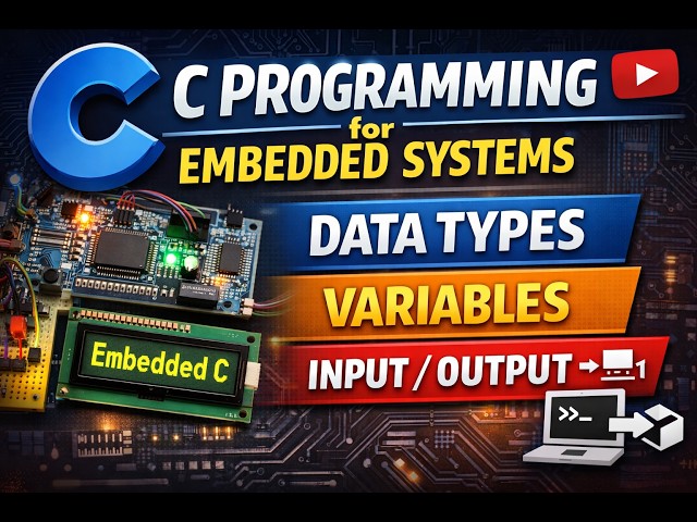 C Programming for Embedded Systems | Basics (Data Types, Variables, I/O) 🚀