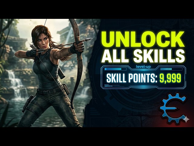 Tomb Raider: How to Get Unlimited Skill Points Using Cheat Engine! 🤯🔥 (Unlock All Skills)