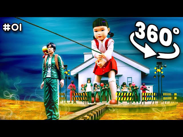 Squid Game 360° SAVE THE BABY OR DIE! Surprise Horror Ending! Jump Rope Season 3 / VR 360 Video