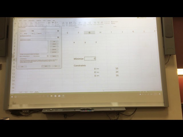 Simplex Method Using Excel
