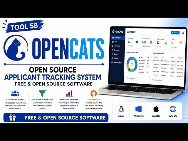 Tool 58 - OpenCATS: Open Source Applicant Tracking System | Free & Open Source Software | Uplatz