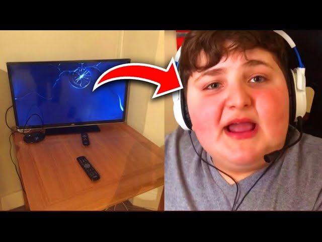 DESCONECTÉ SU PS4 A LA MITAD DE LA PARTIDA... NIÑO GORDO EXPLOTA DE FURIA EN FORTNITE (Captado en...