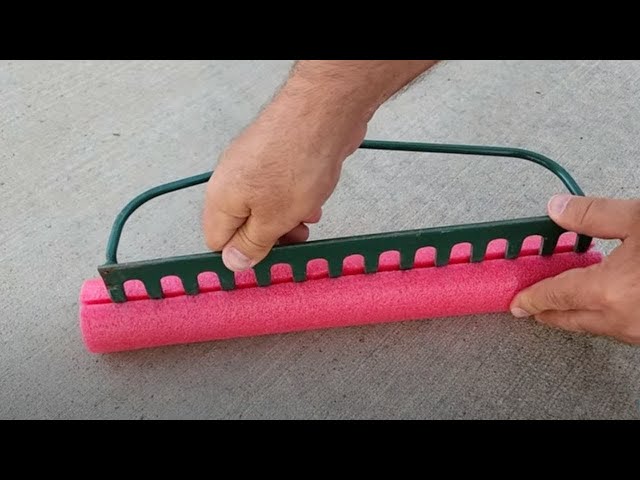Stick a rake into a pool noodle for this BRILLIANT outdoor hack!