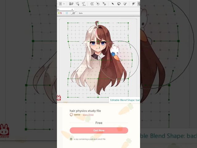 🍓 vtuber hair rigging! #vtuber #live2d #clipstudiopaint