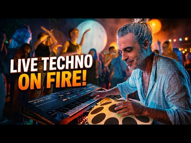 Italy on Fire for LIVE Melodic Techno - Live Looping Juno 106