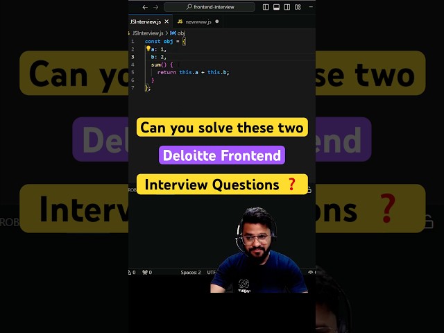 #day64 - Can you solve these #javascript questions asked in #deloitte interview #coding #frontend