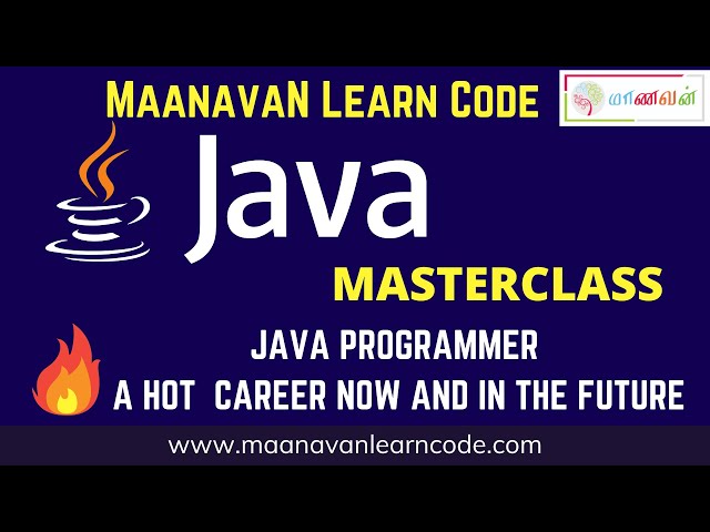Java Masterclass in Tamil | Java Full Stack Developer Training | Online Class