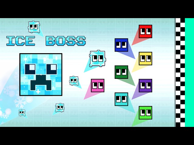 Squares vs Ice Boss - Run or Freeze | Survival Square Race