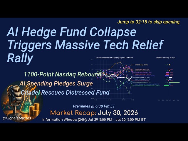 AI Hedge Fund Collapse Triggers Massive Tech Relief Rally | Market Recap [2026-07-30]