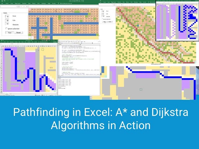 Pathfinding in Excel: A* and Dijkstra Algorithms in Action with VBA