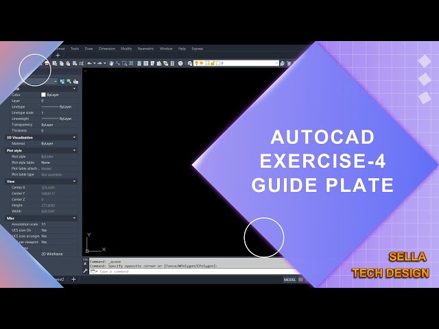 GUIDE PLATE || HIGH LIGHTS || AUTOCAD || EXERCISE-4 || CAD TUTORIAL