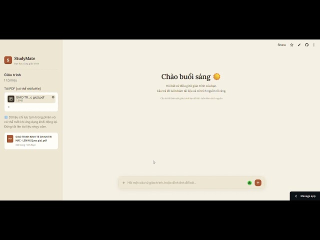 StudyMate — Trợ lý học tập RAG: hỏi giáo trình bằng text & ảnh, có trích nguồn