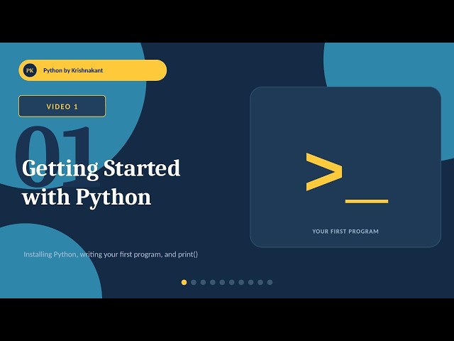 PYTHON LECTURE 1 BY KRISHNAKANT SHARMA