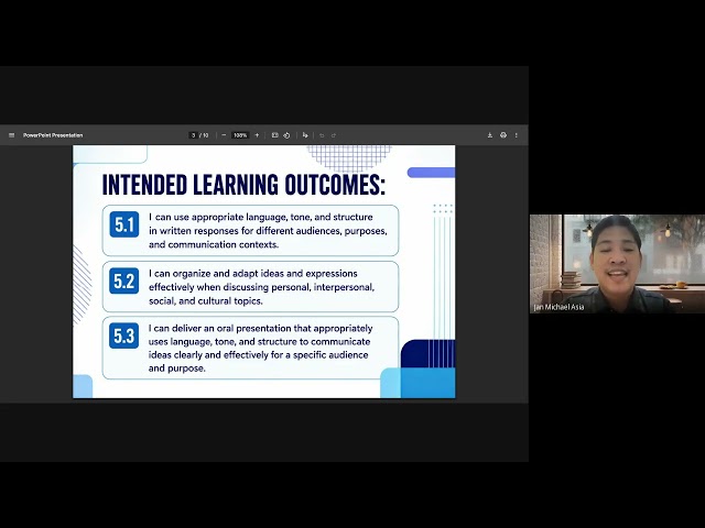 Effective Communication | Lesson #05 | Term 1 of SY 2026-2027