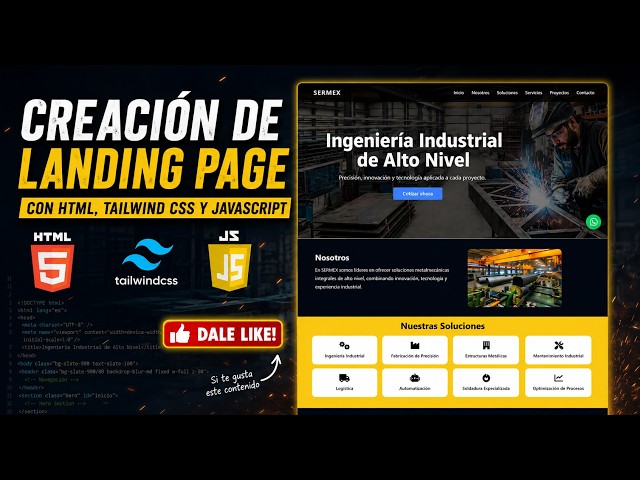 Creating a Sermex landing page using HTML, Tailwind CSS, and JavaScript | 2026