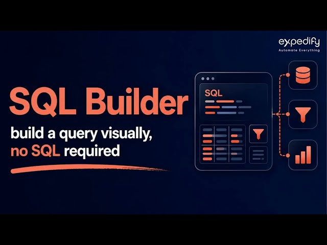 SQL Builder — build a query visually, no SQL required