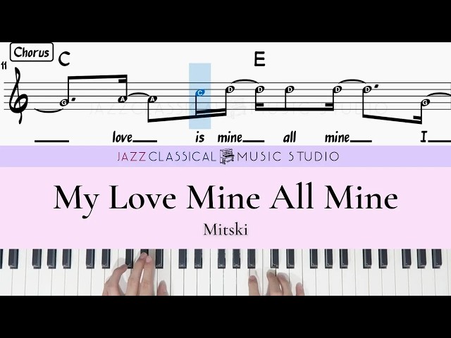 My Love Mine All Mine - Mitski | Piano Tutorial (EASY) | WITH Music Sheet | JCMS