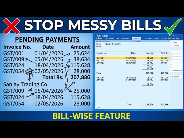 TallyPrime F11 Features Explained | Bill-wise Option with Real Example