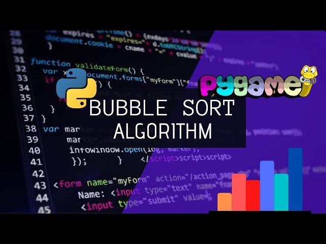 Bubble Sort Algorithm | Python Pygame | Sorting Algorithms Visualized