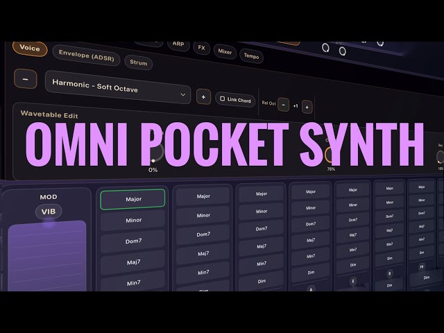 Omni Pocket Synth AUv3: Omnichord inspired synth and midi generator (iPad, iPhone)