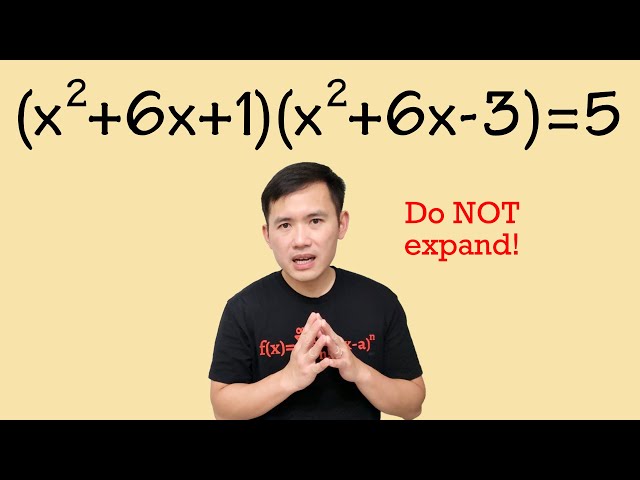 How to Solve A Hard Equation Easily (Algebra & Precalculus Trick)