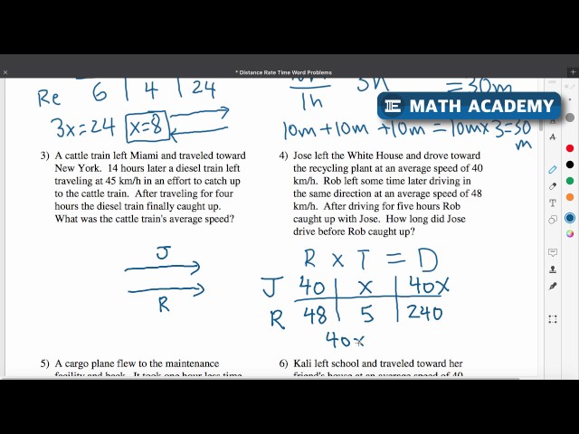 How to Solve Distance Rate Time Problems