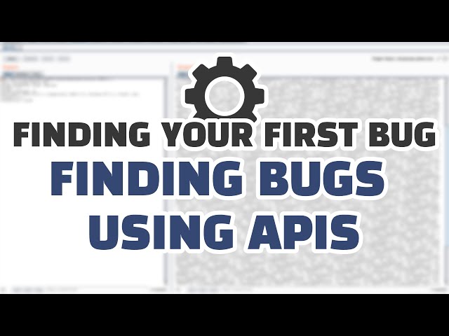 Finding Your First Bug: Finding Bugs Using APIs