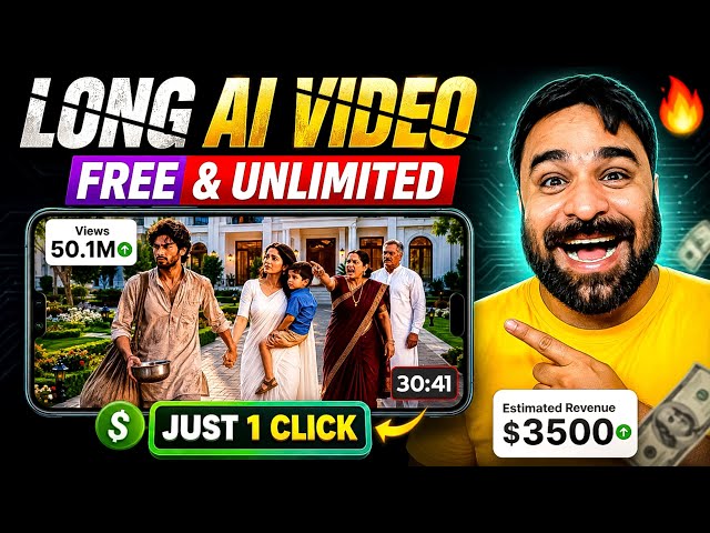 🔥 Long AI Video Kaise Banaye FREE (Realistic 30 Min) | Ai Se Long Video Kaise banaye 2026