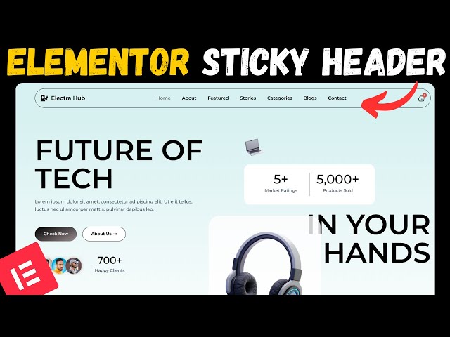 ⭐ELEMENTOR Pro Tutorial: Build an Eye-Catching STICKY HEADER Step by Step | WordPress 2026