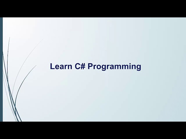 01 - Crash Course in C# Programming in Hindi Sample Video