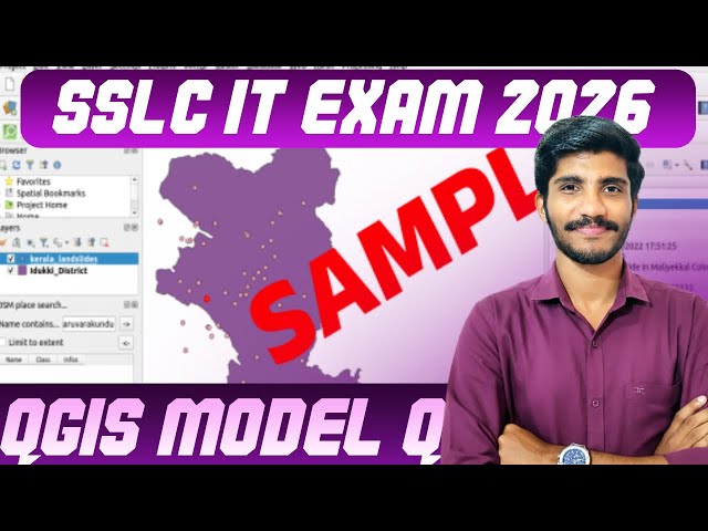 SSLC IT QGIS Model Question 2026 | Kite model questions | 10th ICT Chapter 7 Quantum GIS