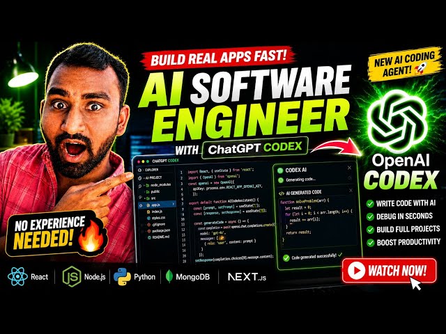 How to use ChatGPT Codex Tutorial Telugu |Use ChatGPT Codex To Build MERN Projects | Telugu