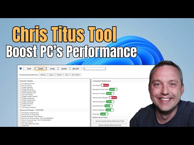 Chris Titus Tool - Boost Your PC's Performance