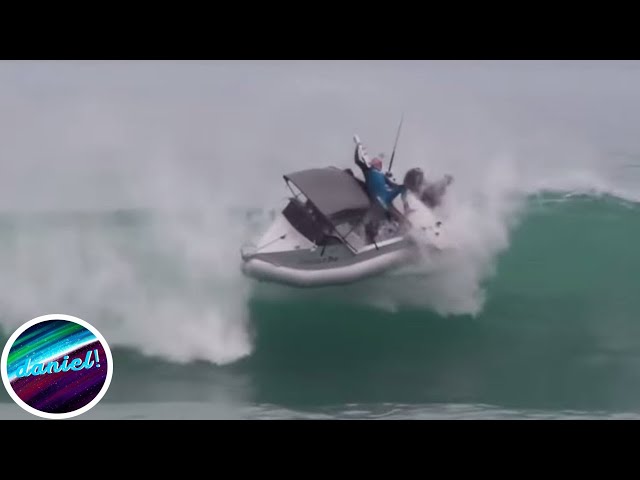 7 BOATS TRAPPED BY GIANT WAVES!