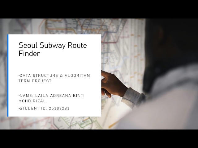 Data Structure & Algortihm | Seoul Subway Route Finder | Python (Djikstra)