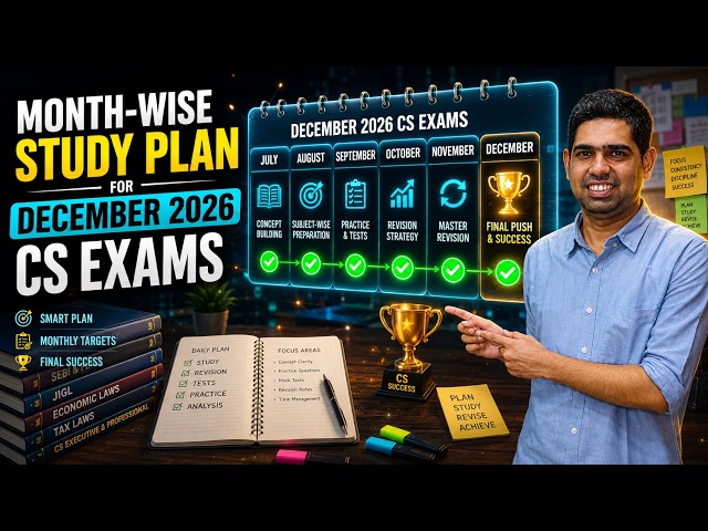 🥉 The ONLY Study Plan You Need for December 2026 CS Exams| CS Executive| CS Professional