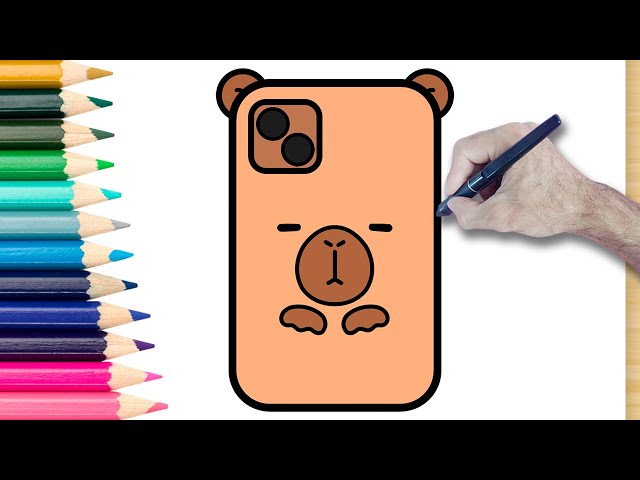 Cómo Dibujar un iPhone de Capibara (Paso a Paso)