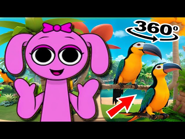 Find Pinki Incredibox Sprunki  in 360° VR  Animation