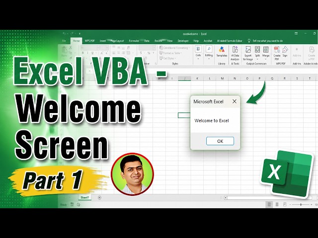 Make Your Excel Sheet Look Professional! 😍 Create a Welcome Screen Using Simple VBA Code