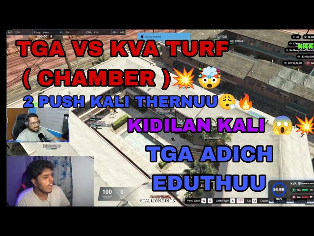 TGA VS KVA TURF(CHAMBER)🔥😮‍💨TGA ADICHH EDUTHUU💥📈KIDILAN KALII🤯🔥2 PUSH KALI THERNUU 😮‍💨💥 #tga #kva  