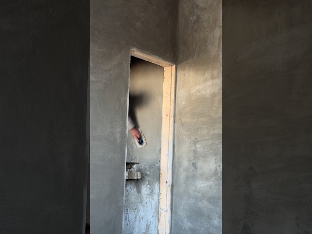 How to cement walls with hands. #shorts