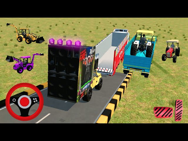 Truck Par Tractor Loading 🚛🌾 Mini Modified DJ Setup | Indian Vehicle Simulator Gameplay #truck #dj